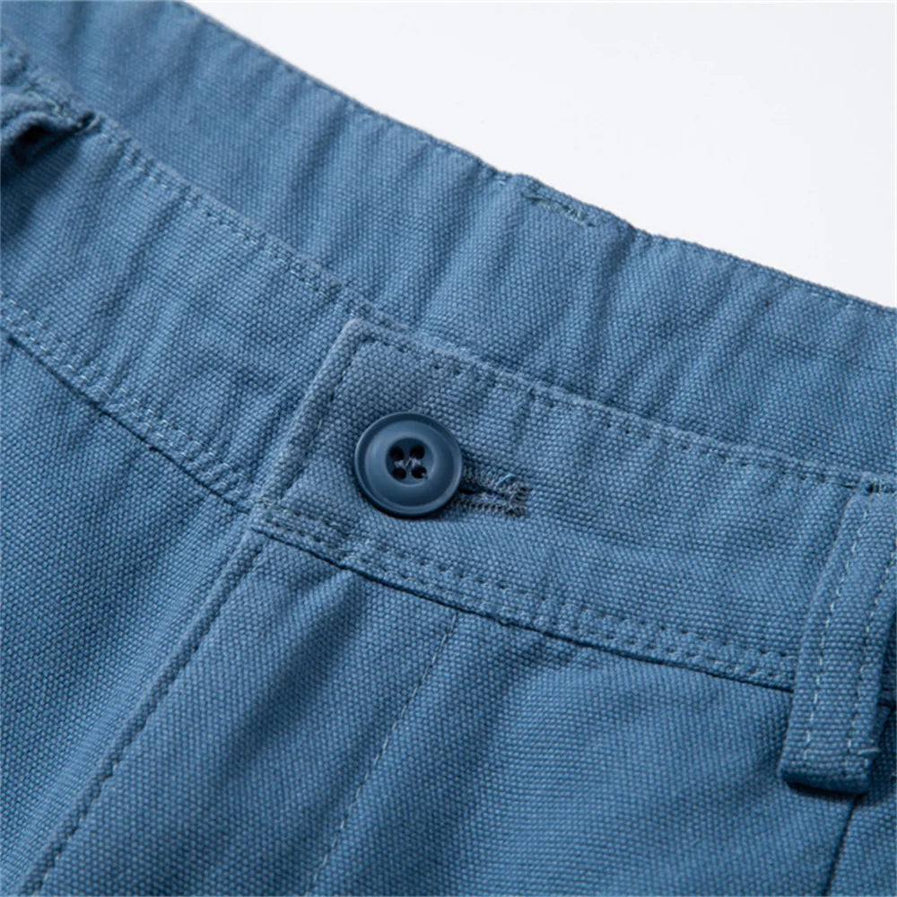 AIOPESON 2025 Men's 5-Inch Casual Shorts 100% Cotton Solid Elastic Waist Summer Comfy Beach Business Social Multi Colors
