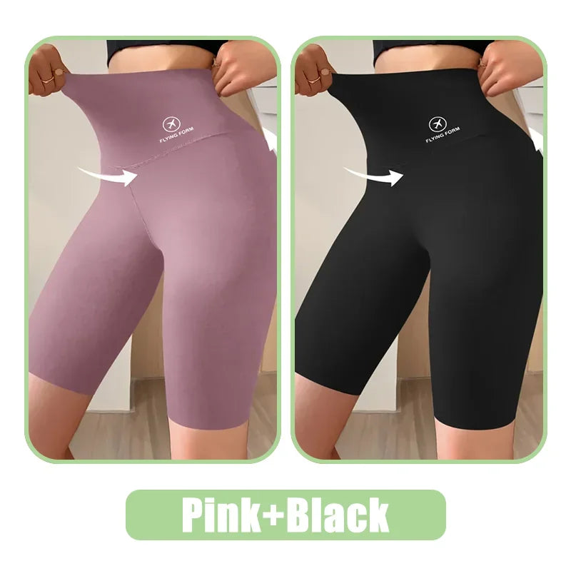 Women Jogging Fitness Cycling High Waist Sports Shorts