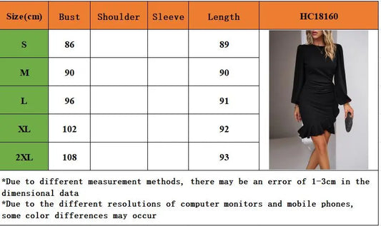 Cross border European and American new women's clothing bag buttocks new sexy long sleeved bubble sleeve dress