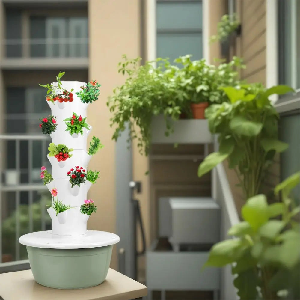 Hydroponic Tower, Hydroponic Growing Tower with Tank, Indoor Hydroponics Growing System, Hydroponics Growing System Kit Tower, V