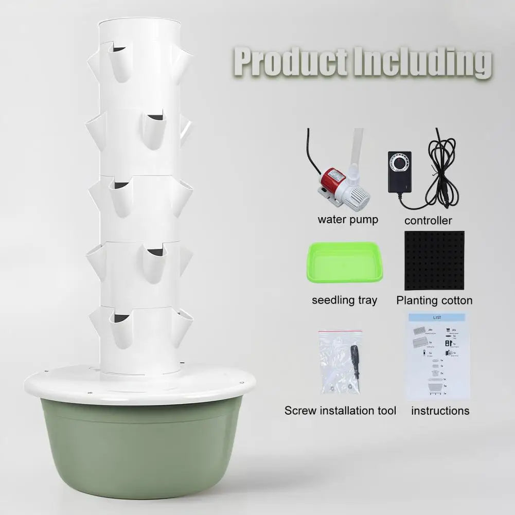Hydroponic Tower, Hydroponic Growing Tower with Tank, Indoor Hydroponics Growing System, Hydroponics Growing System Kit Tower, V
