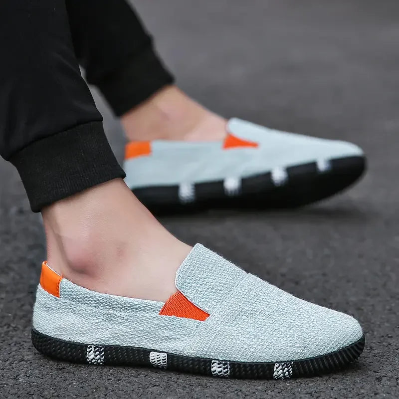 Men's Board Shoes Summer New Luxury Canvas Breathable Soft Sole Hiking Casual Fashion Trend Linen Lazy Fashion Brand Shoes