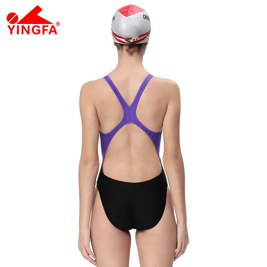 YINGFA 976 One Piece Swimsuit Professional Training Sport Women Girl Training Swimwear Quick Dry Bathing Suit Female