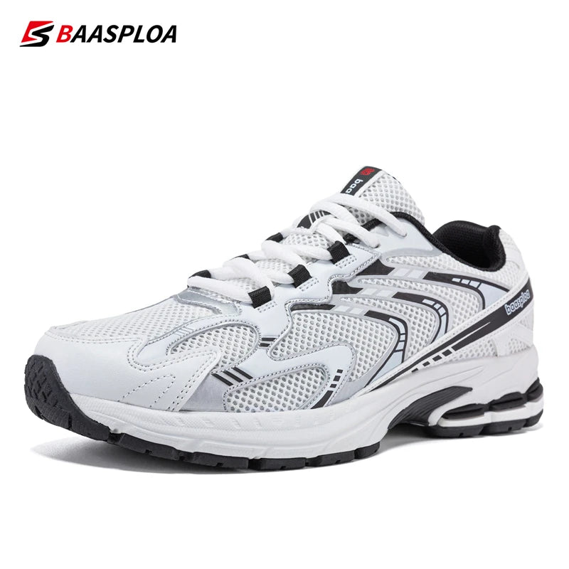Baasploa Men Running Shoes Classics Mesh Breathable Sport Shoes for Men Lightweight Casual Sneakers Male Non-Slip New Arrival
