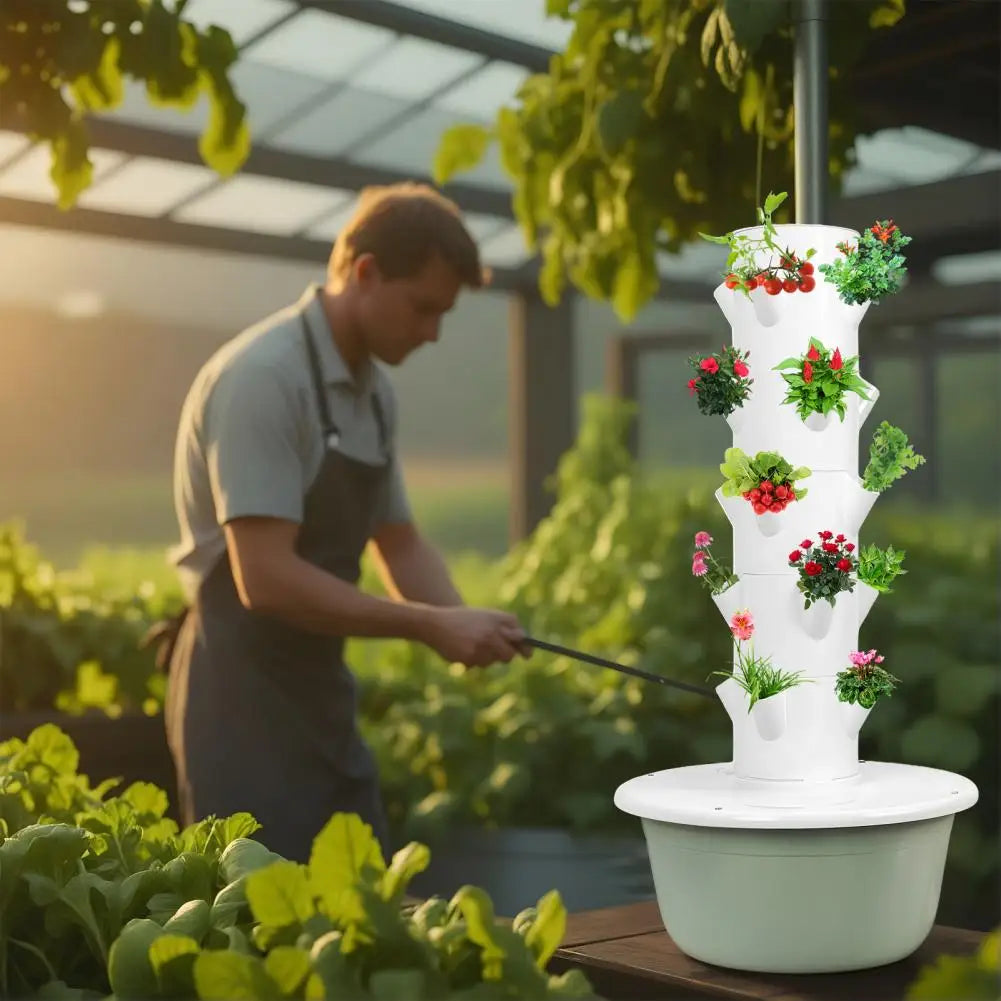 Hydroponic Tower, Hydroponic Growing Tower with Tank, Indoor Hydroponics Growing System, Hydroponics Growing System Kit Tower, V