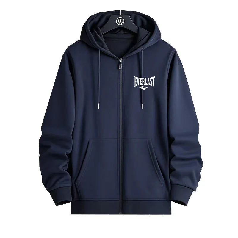 Fashion Zipper Sportswear 2025 Men's Autumn/Winter Jacket Hoodie Daily Pocket Long Sleeve Solid Color Hoodie Coat
