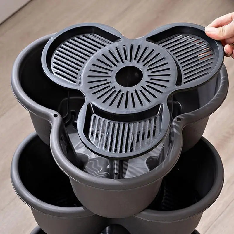 Strawberry Planter home planting three-dimensional pots Gardening Planter with Removable Wheels Vegetable Cultivation FlowerPot