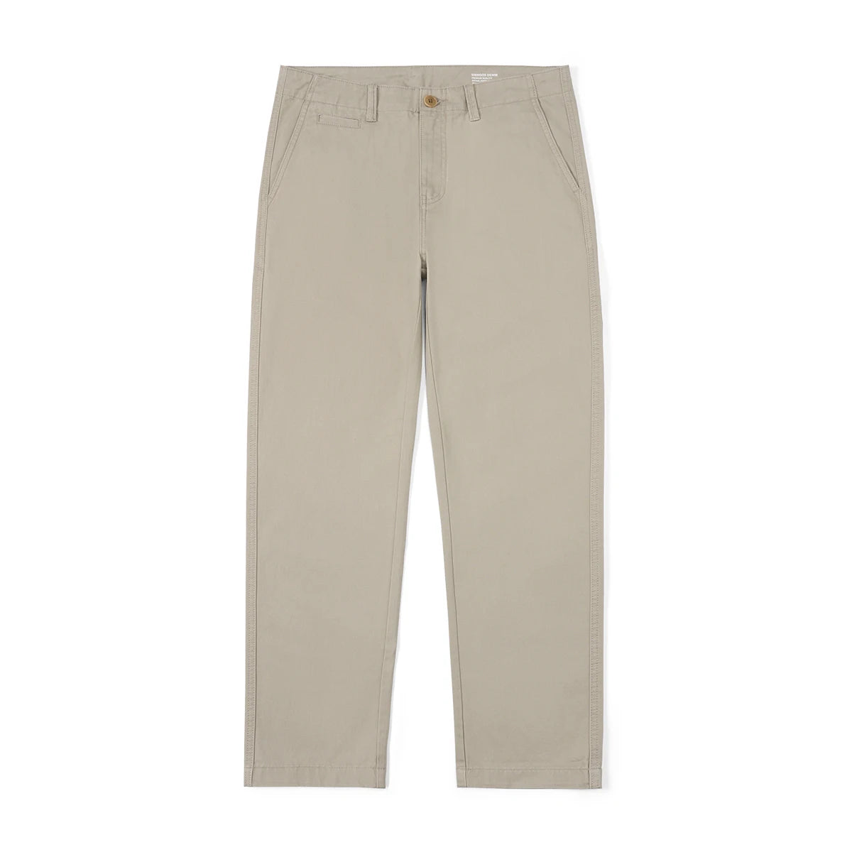 Autumn New Regular Straight Pants Men 320gsm Dark Washed Fabric Chinos Plus Size Trouseres