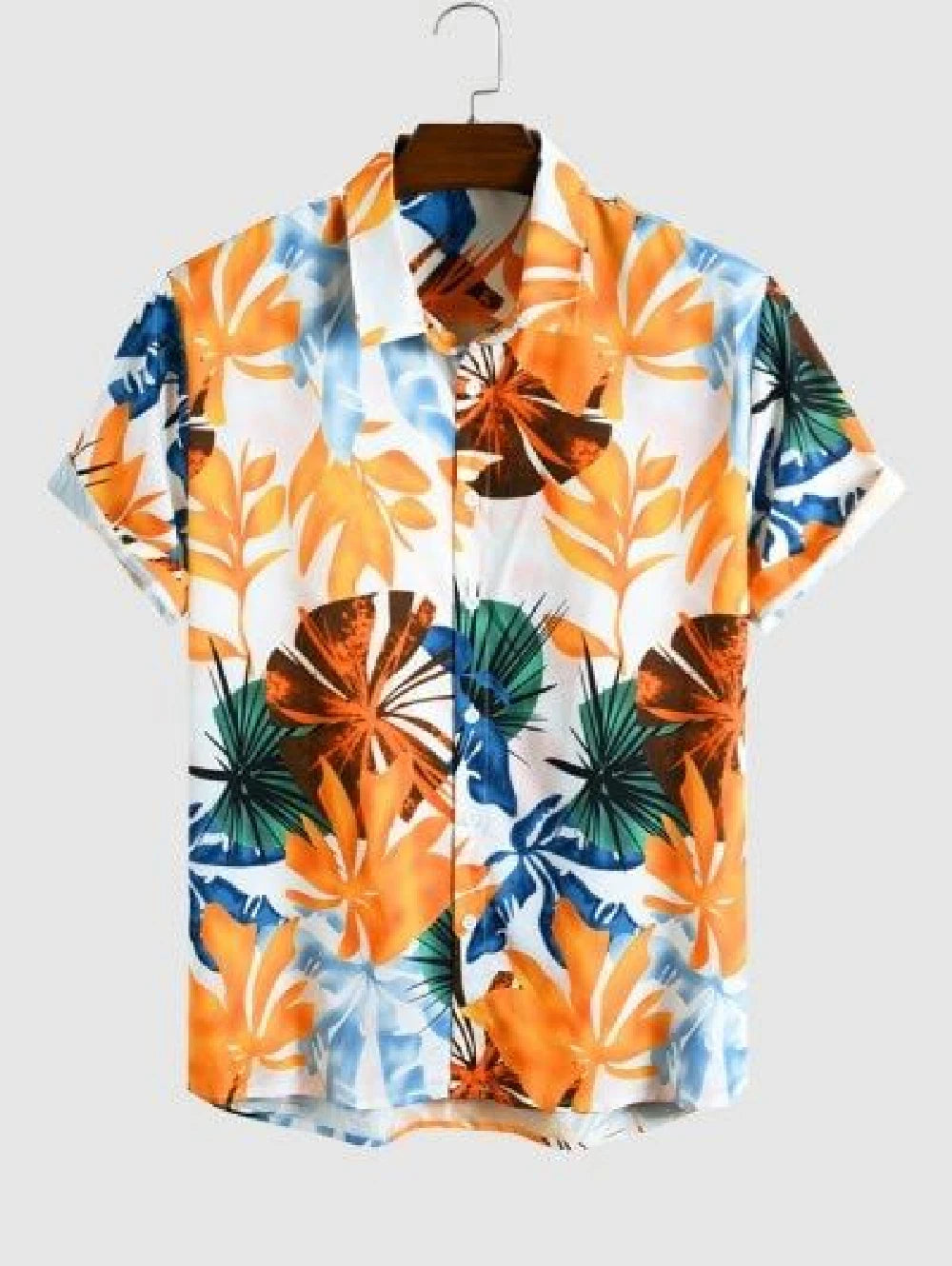Hawaiian 3D Print Coconut Tree Men's Summer Beach Shirts