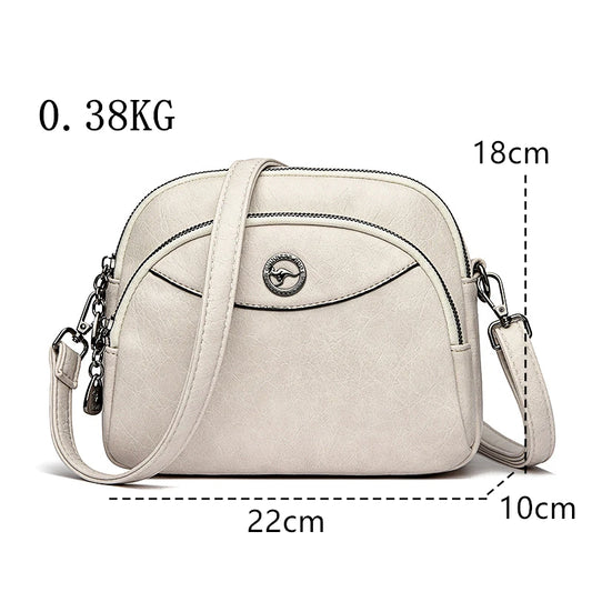 Luxury Leather Shoulder Crossbody Bag For Brand Women Handbag Designer Female Large Capacity Small Messenger Tote Sac A Main