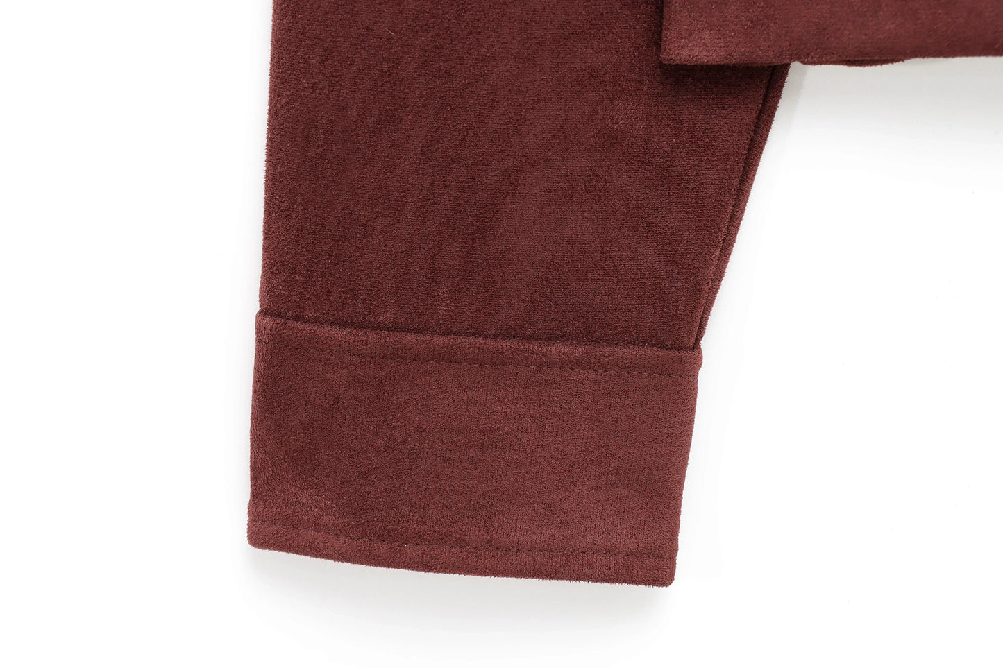 TRAF Women's Suede Texture Jacket 2025 Fashion Long Sleeve Cropped Coats Women Casual New In Outerwear