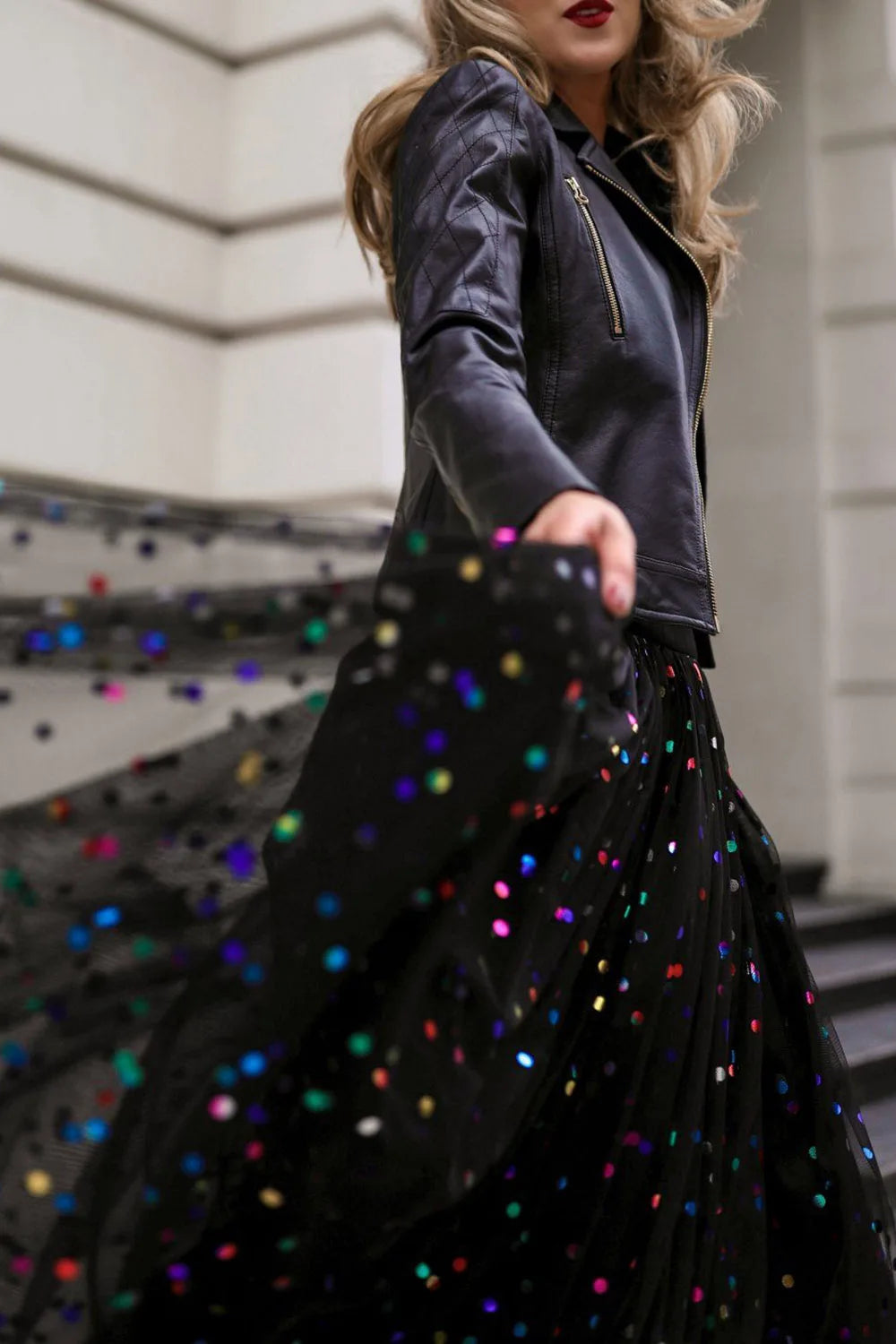 Sequin Mesh High Waist Skirt Plus Size Pleated A-Line High Street Elegant Wedding Guest Sweet Skirts 2024