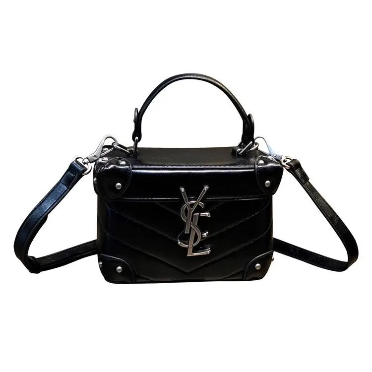 Exquisite women's high-end texture niche box bag, women's fashionable temperament handbag, single shoulder crossbody bag