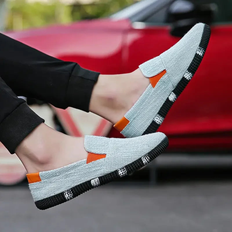 Men's Board Shoes Summer New Luxury Canvas Breathable Soft Sole Hiking Casual Fashion Trend Linen Lazy Fashion Brand Shoes