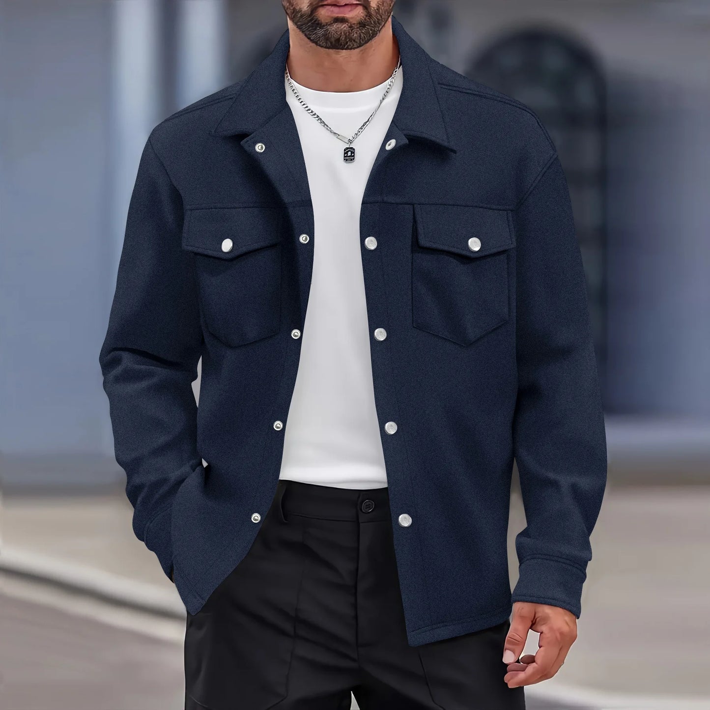 Spring Autumn Business Fashion Harajuku Coats Men Solid Male Clothes Loose Casual Tops All Match Jacket Long Sleeve Outerwear