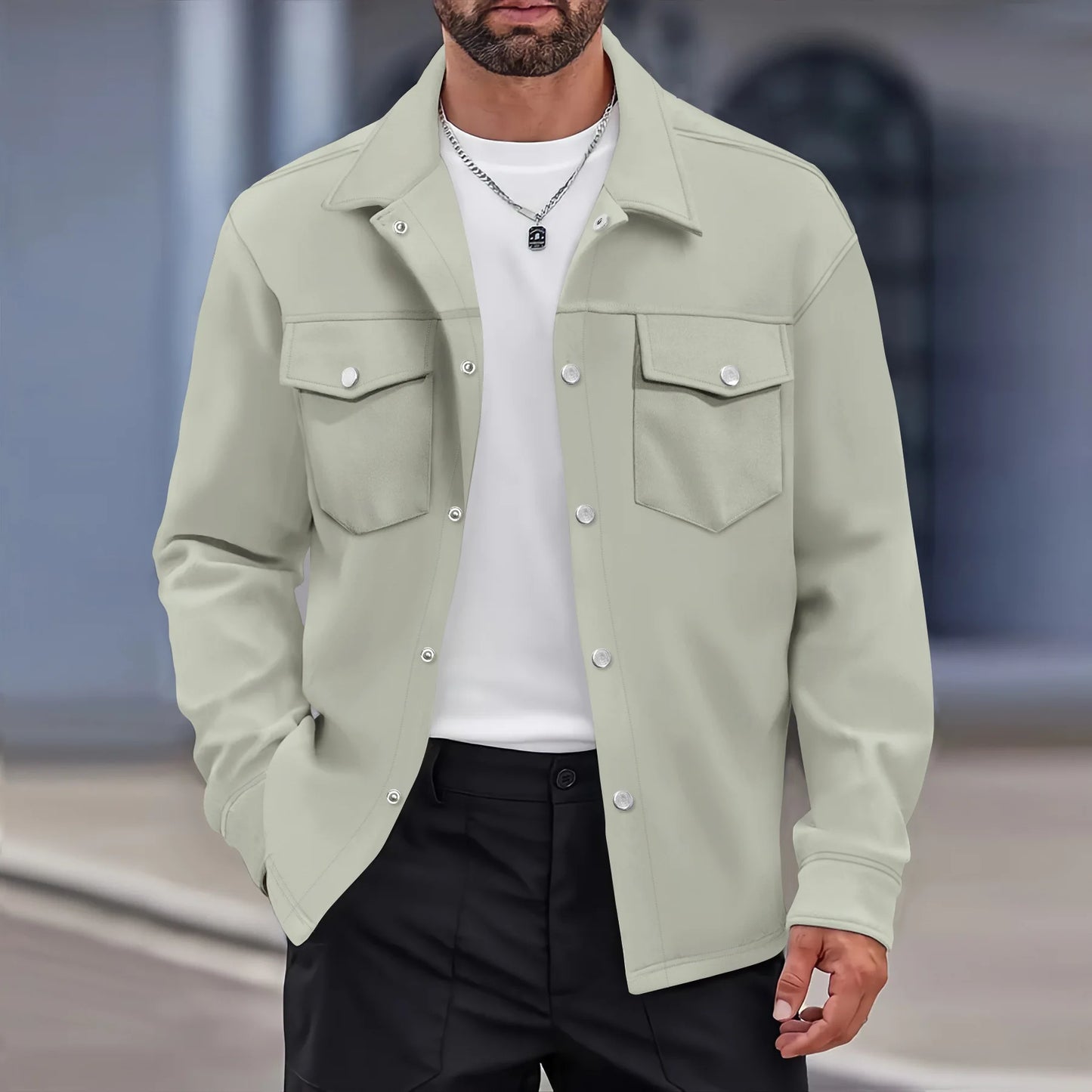 Spring Autumn Business Fashion Harajuku Coats Men Solid Male Clothes Loose Casual Tops All Match Jacket Long Sleeve Outerwear
