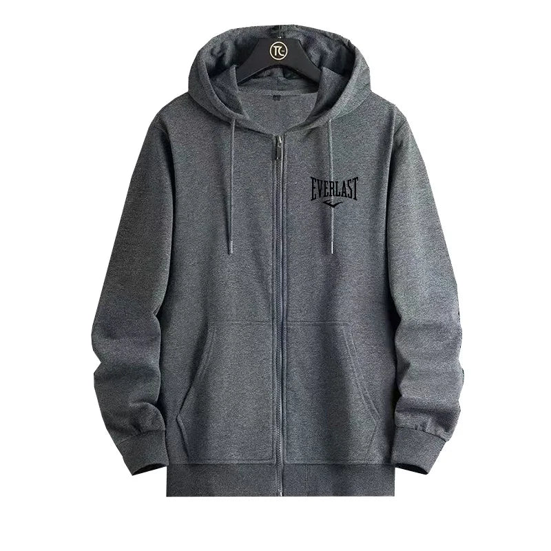 Fashion Zipper Sportswear 2025 Men's Autumn/Winter Jacket Hoodie Daily Pocket Long Sleeve Solid Color Hoodie Coat