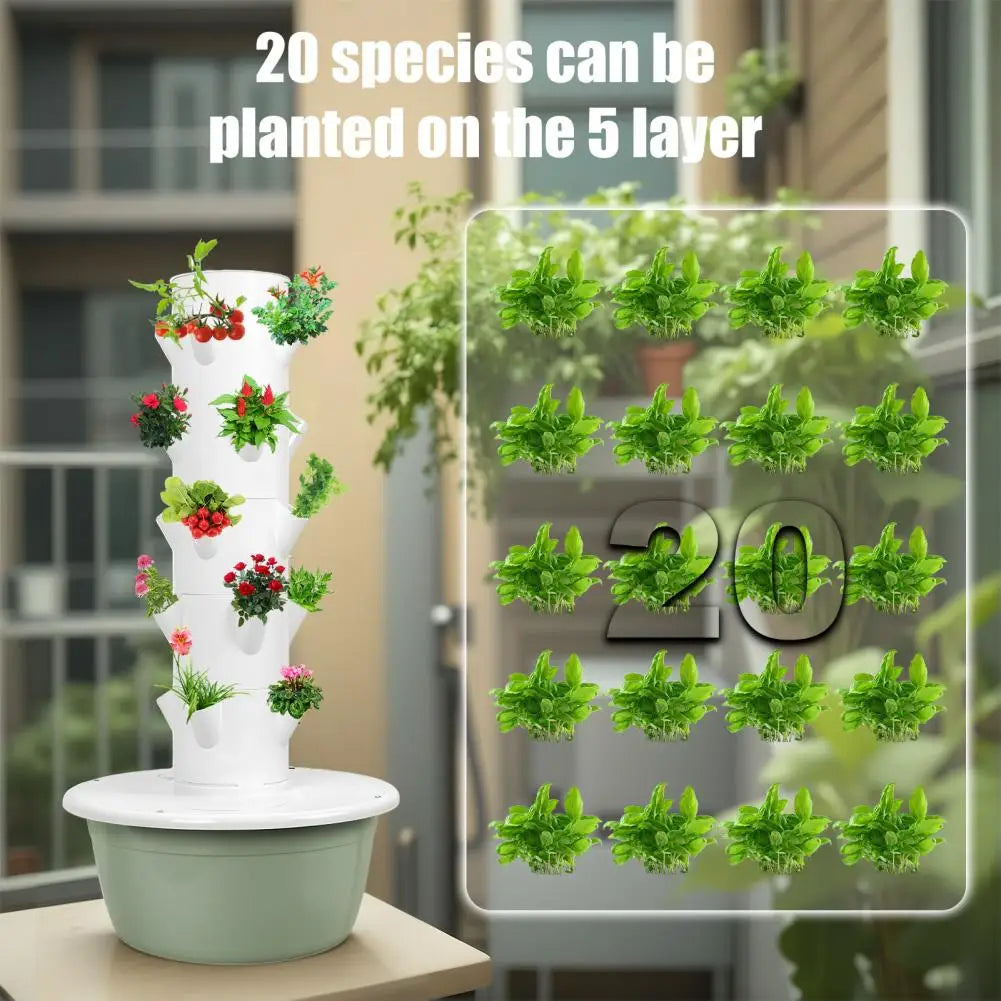 Hydroponic Tower, Hydroponic Growing Tower with Tank, Indoor Hydroponics Growing System, Hydroponics Growing System Kit Tower, V