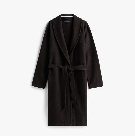 Tommy Hilfiger WAFFLE BATHROBE Mens Bathrobes Black