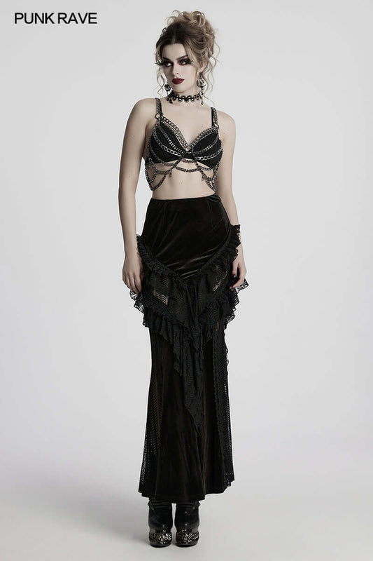 Punk Rave Nera Goth Dynamic Skirt