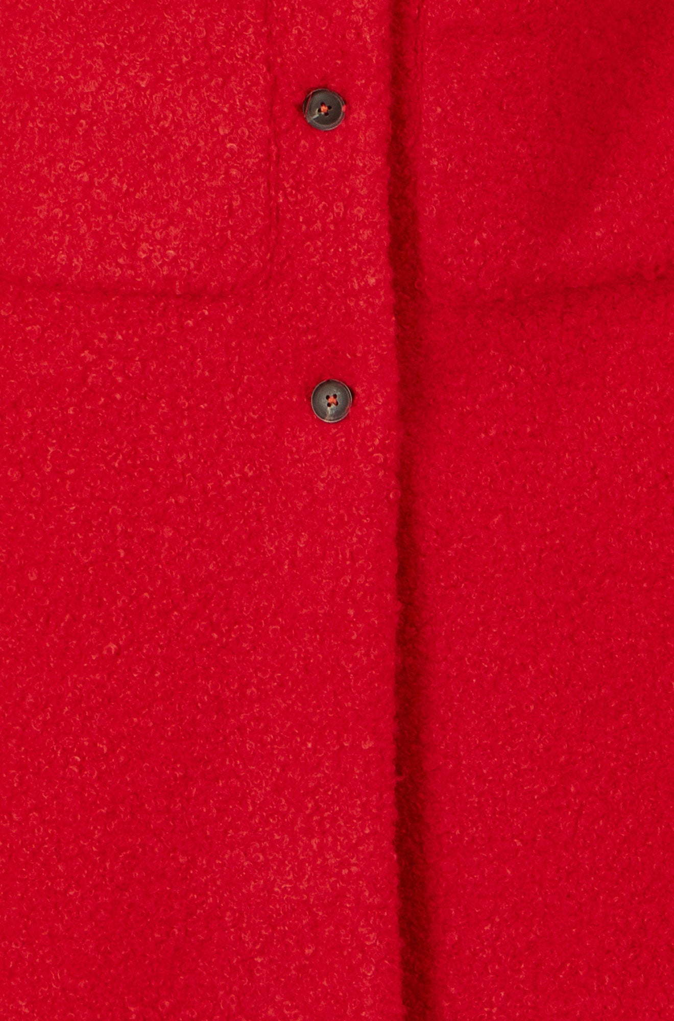 Yumi Red Boucle Long Line Coat