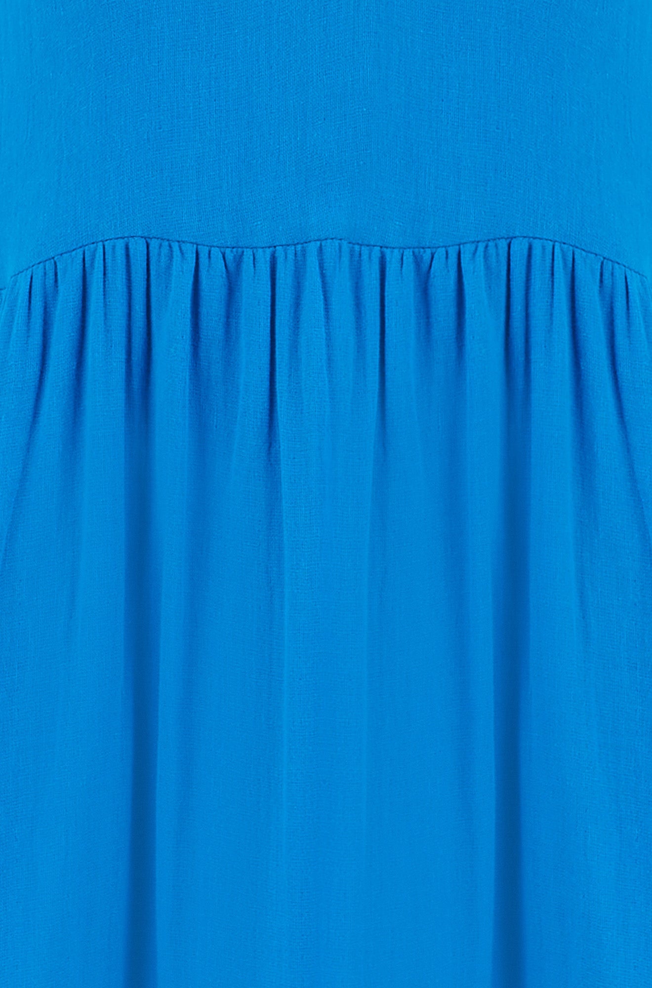 Yumi Blue Double Cotton Long Kaftan