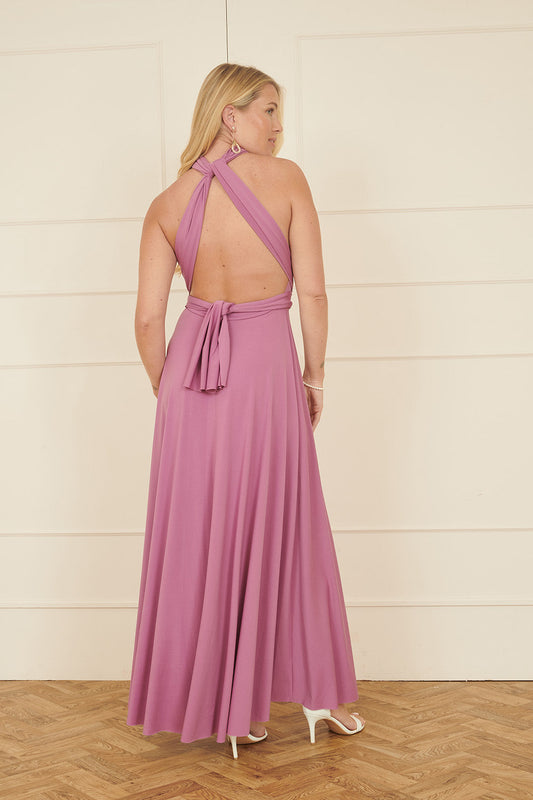 Yumi Pink Jersey Stretch Multiway Midi Dress