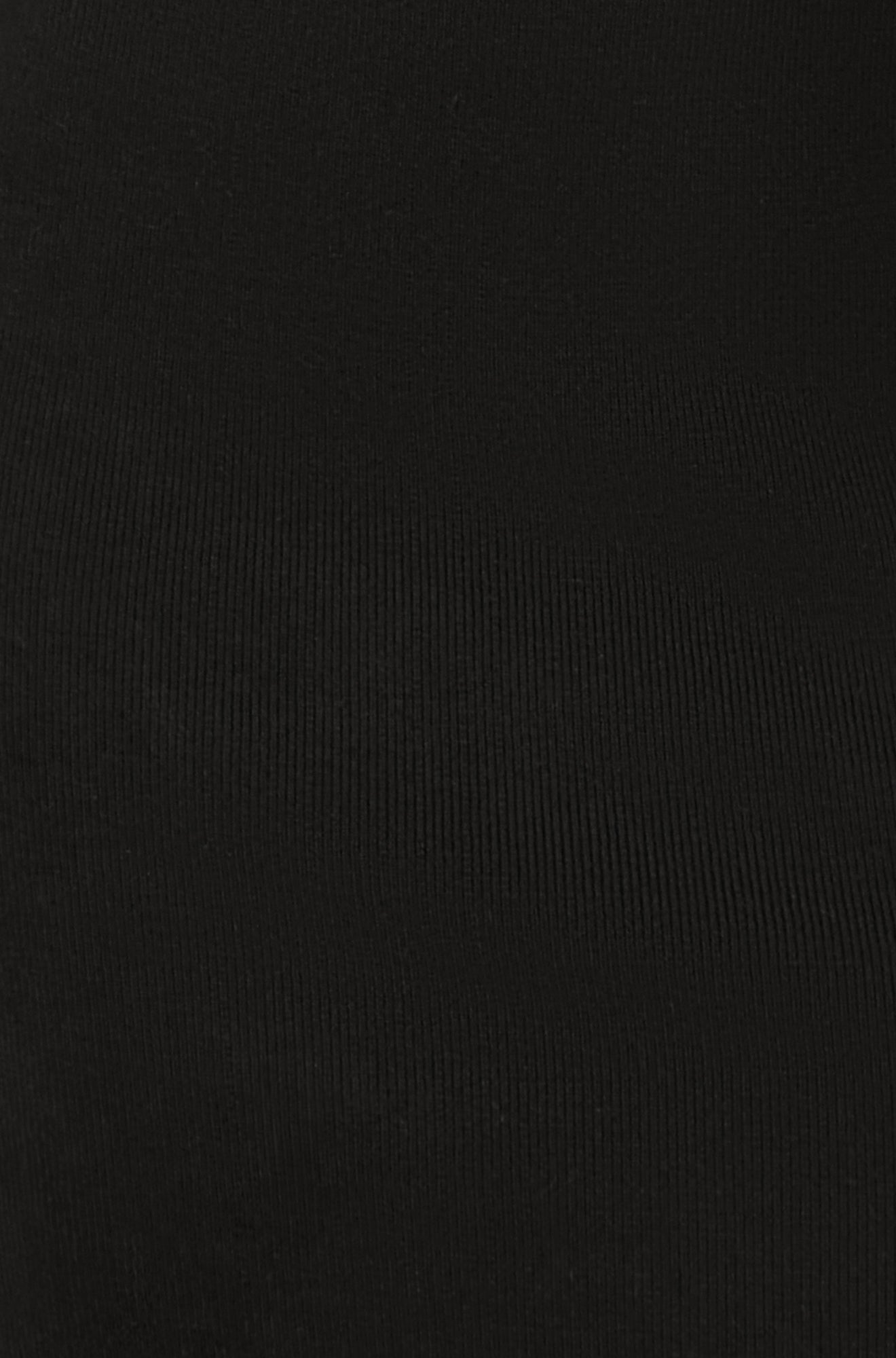 Yumi Black Knitted Fitted Dress With Sequin Sleeves