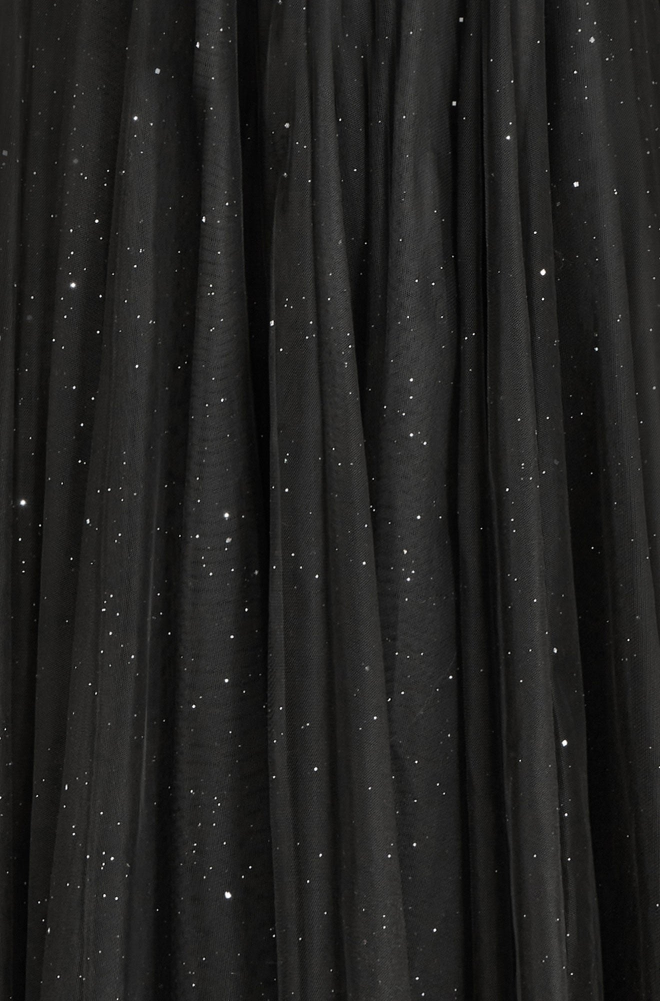 Yumi Black Sparkle Mesh Tulle Skirt