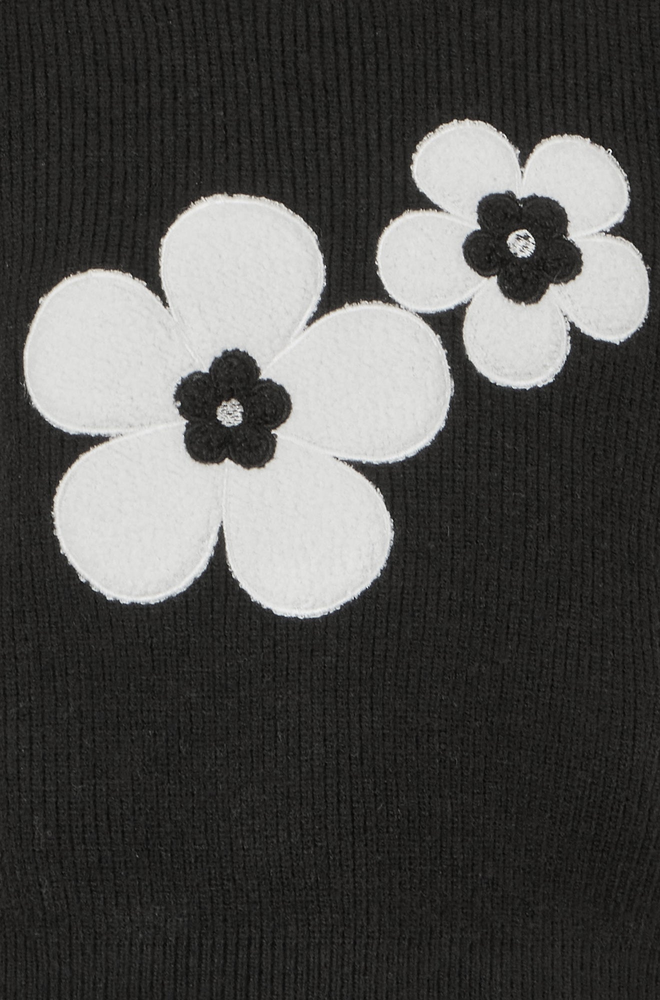 Yumi Black Flower Knitted Sleeveless Jumper Vest