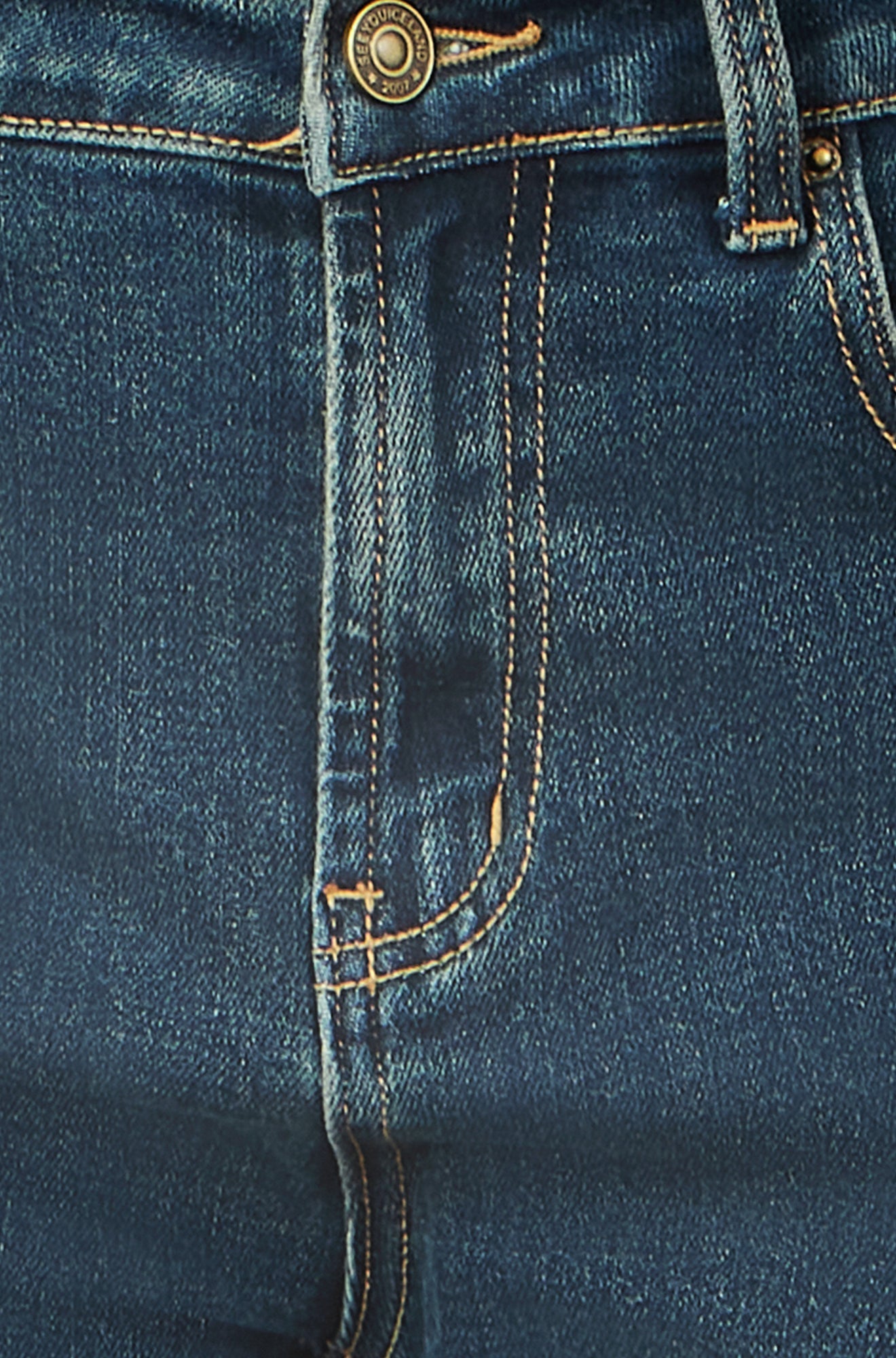 Yumi Blue Dark Wash Stretch Wide Leg Jeans