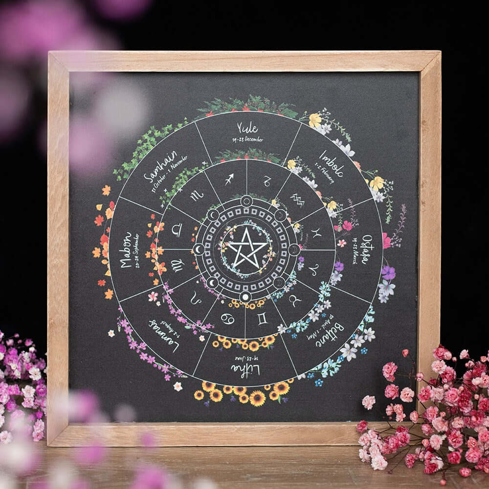 Gothic Gifts Wheel of the Year Framed Wall Art Print