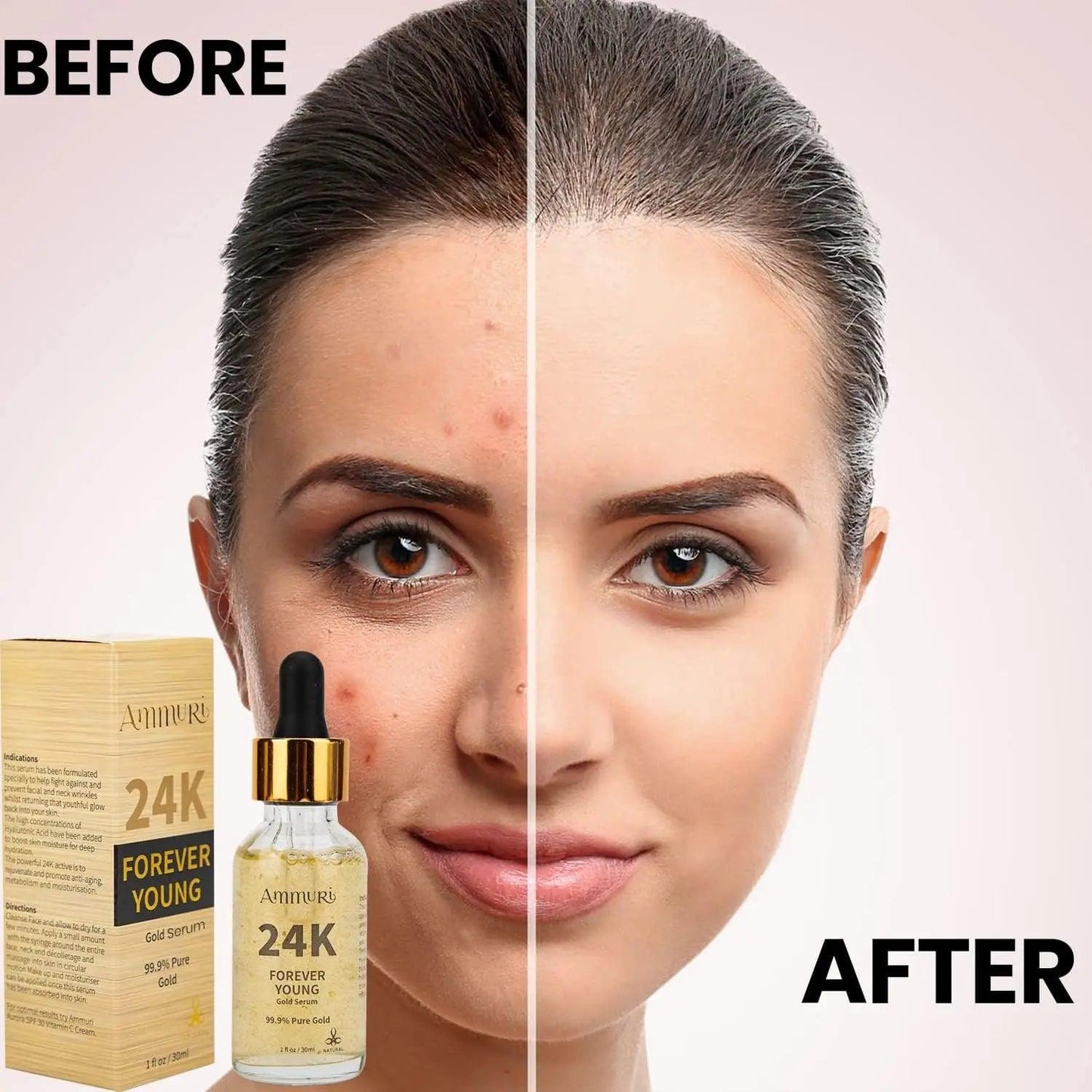 Ammuri 24K Gold Face Serum Anti-Ageing Collagen Booster – Better Than Charlotte Tilbury!