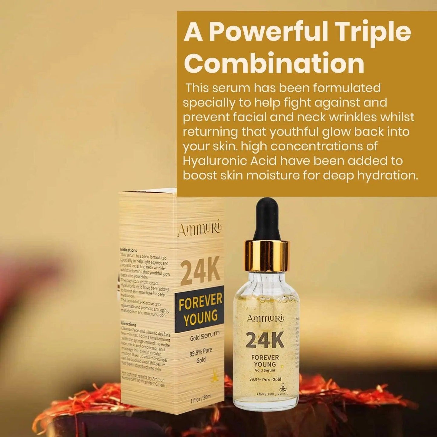 Ammuri 24K Gold Face Serum Anti-Ageing Collagen Booster – Better Than Charlotte Tilbury!