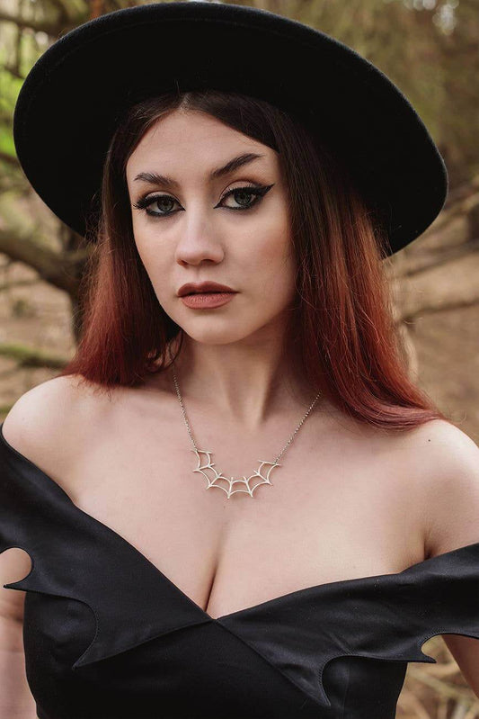 Alternative Coven United Black Bat Collar Wiggle Dress