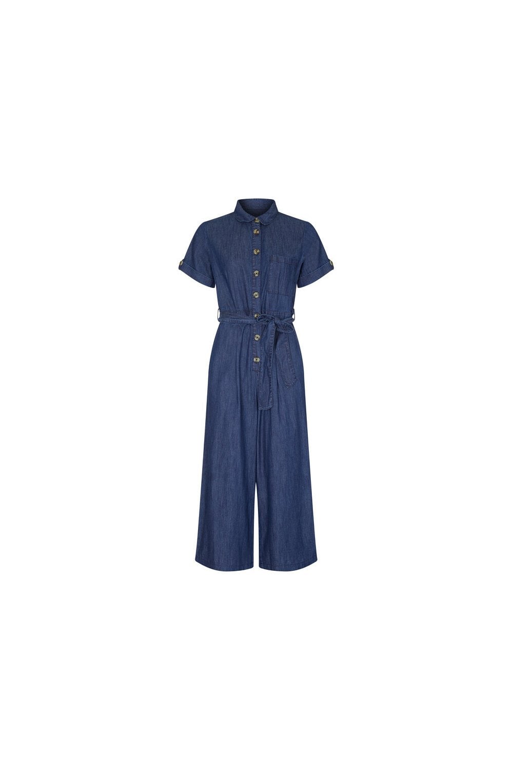 Yumi Blue Button Denim Jumpsuit