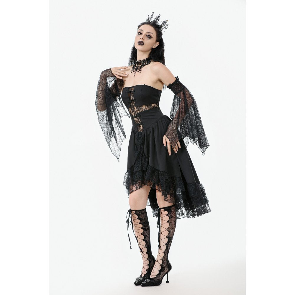 Dark in Love Seraphine Black Lace Ruffle Arm Sleeves