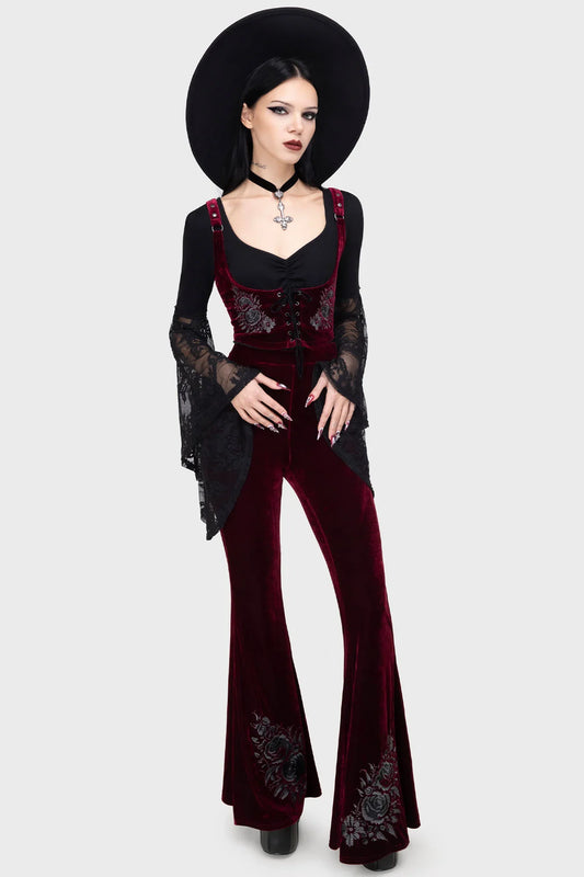 Killstar A Devil's Rose Flared Trousers