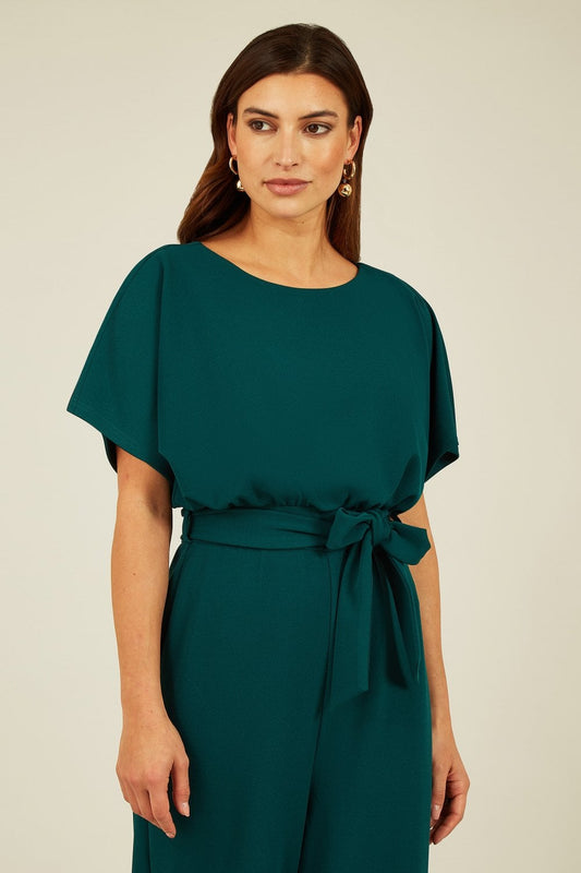 Mela Green Batwing Stretch Jumpsuit