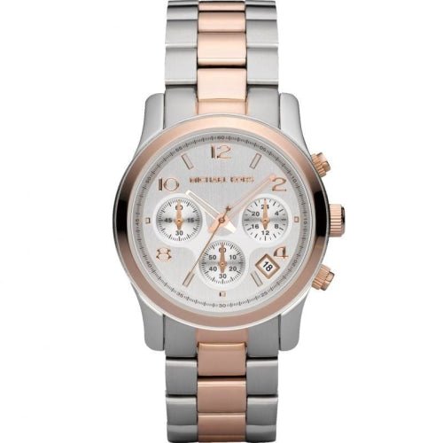 Michael Kors MK5315 Ladies Runway Silver/Rose Gold Chronograph Watch