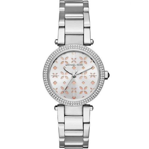 Michael Kors MK6483 Ladies Mini Parker Silver Crystal Watch