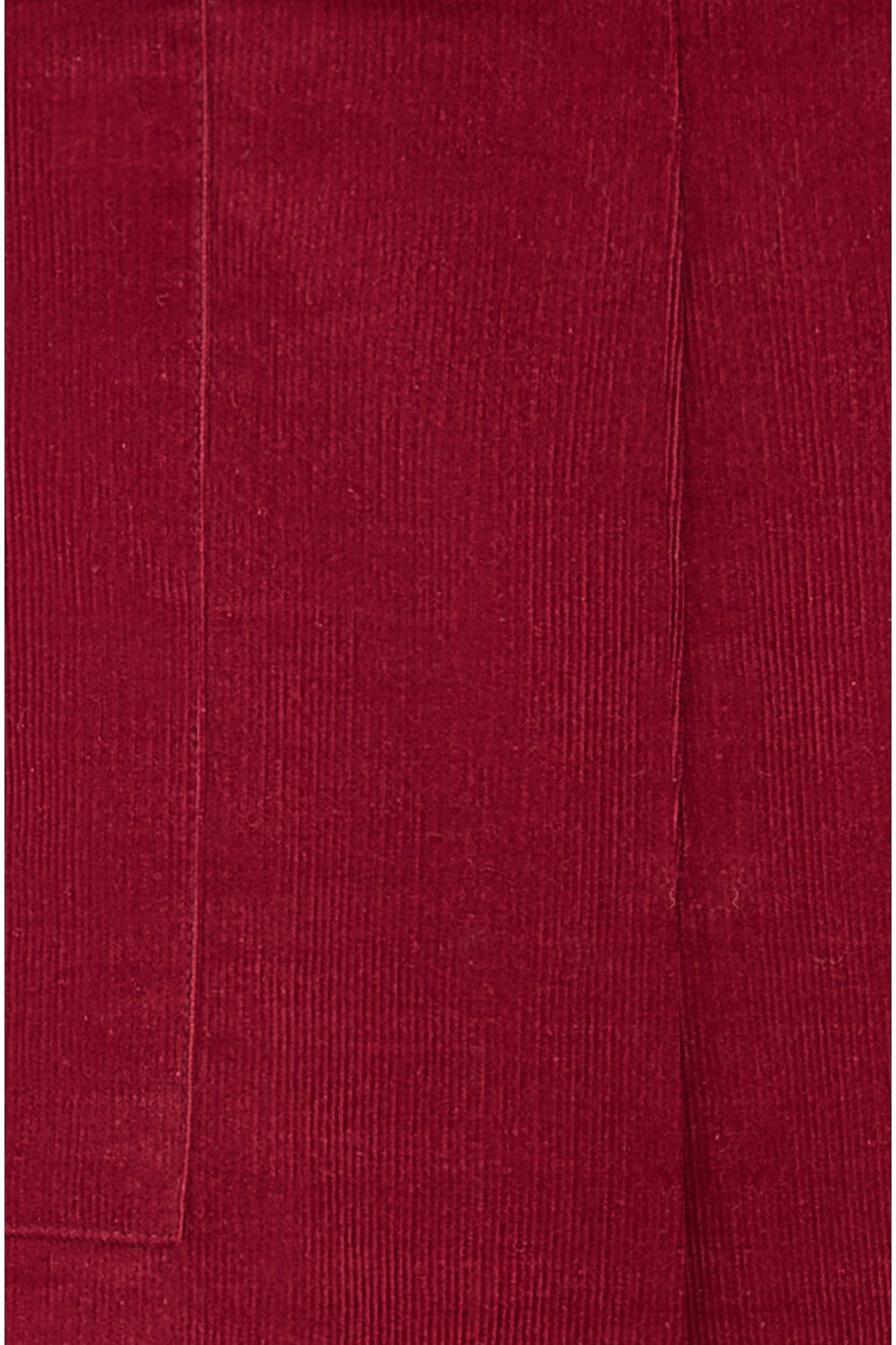 Yumi Burgundy Cord Cropped Wide Leg Trousers With Pockets