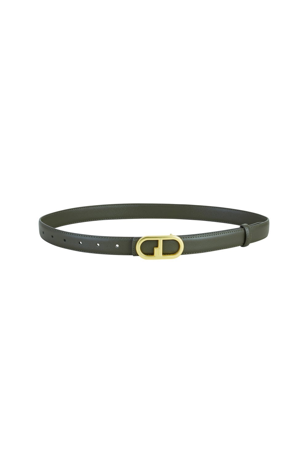 Yumi Green Gold Retro Gold Buckle Belt