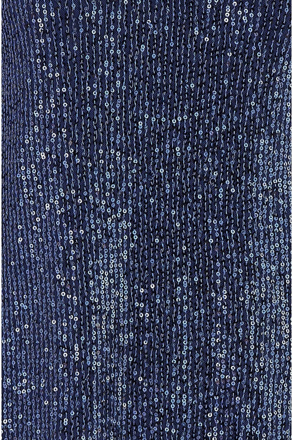 Yumi Navy Sequin Tunic With Balloon Sleeves