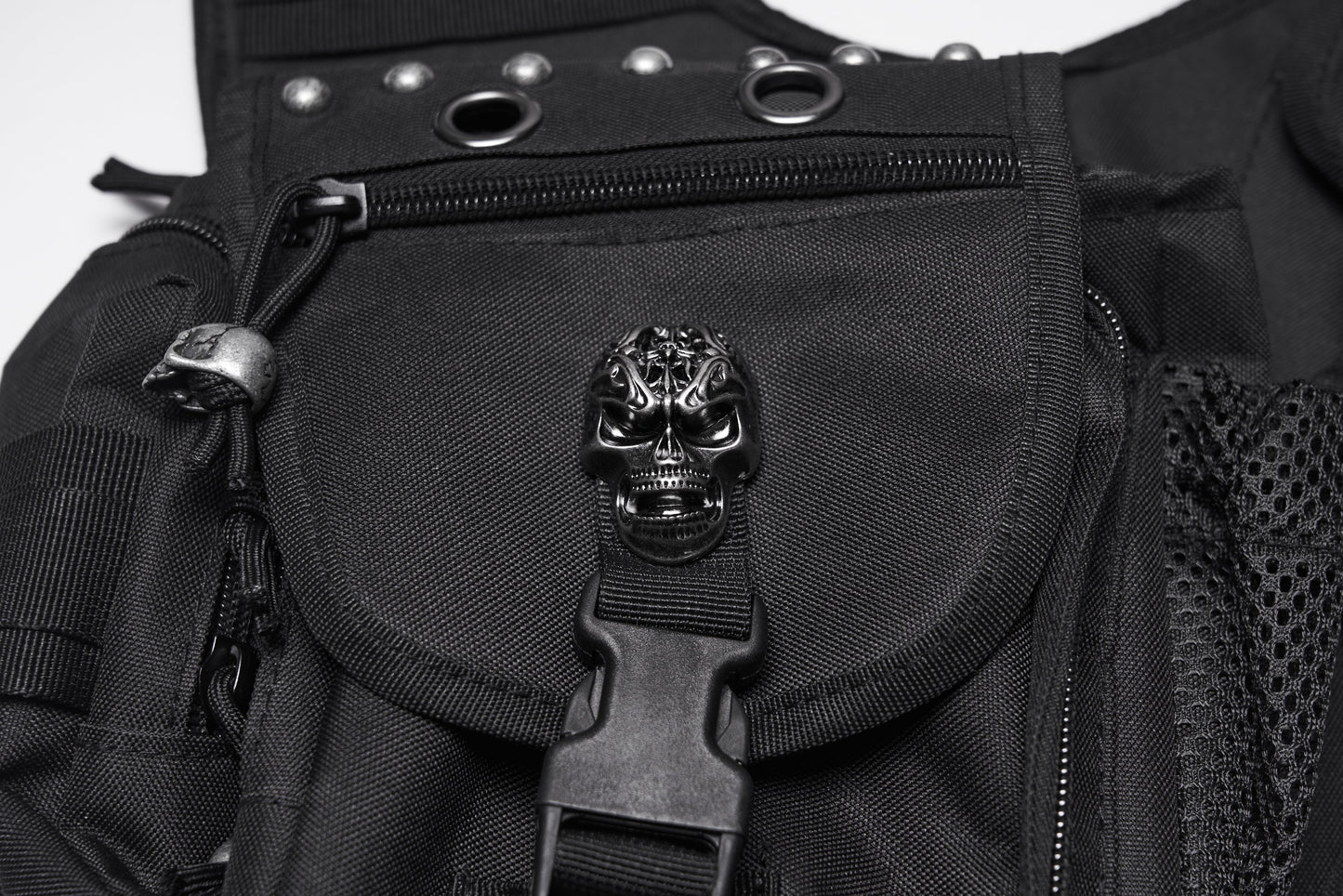 Punk Rave Techwear Skull Waist–Leg Bag