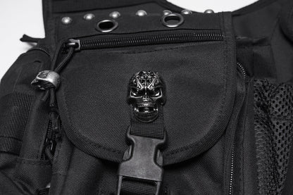 Punk Rave Techwear Skull Waist–Leg Bag