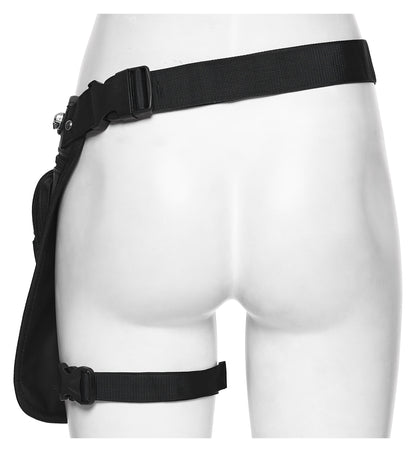 Punk Rave Cyberpunk Chain & Skull Hardware Waist–Leg Bag