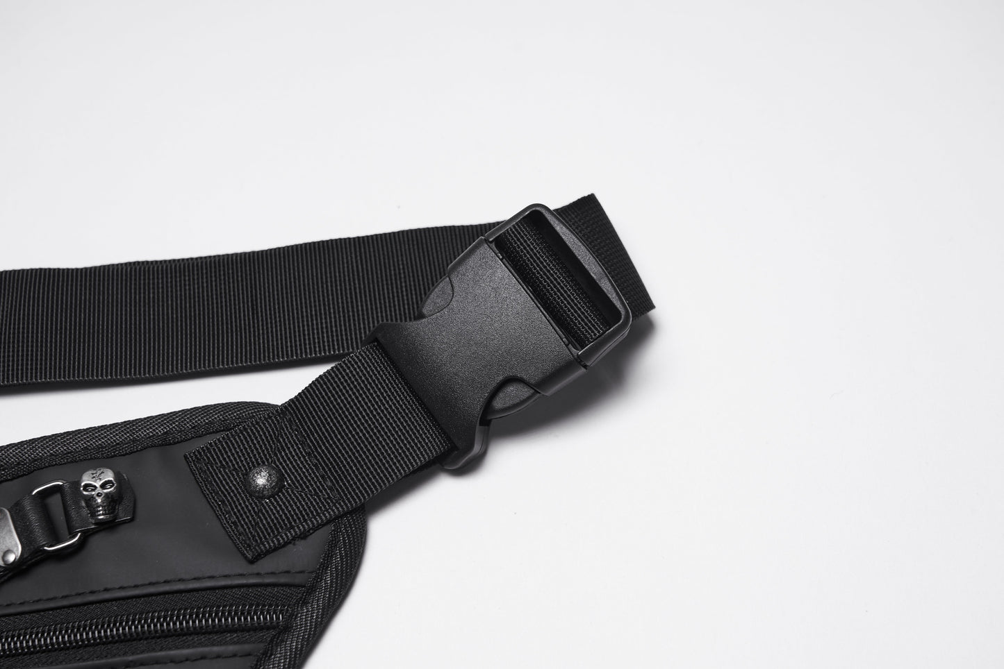 Punk Rave Cyberpunk Chain & Skull Hardware Waist–Leg Bag