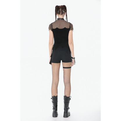 Dark in Love Punk Metal Utility Shorts