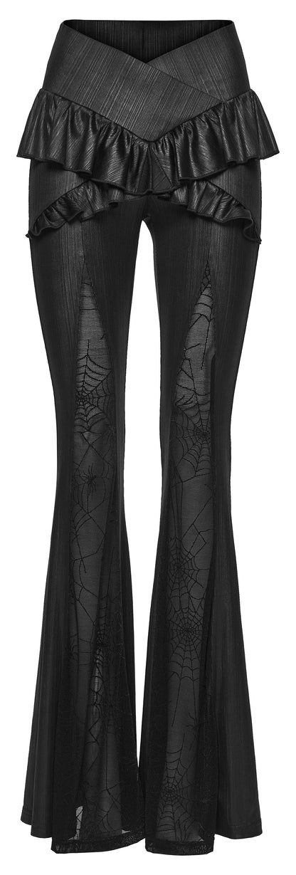 Punk Rave  Bellatrix Goth Leggings Flares - Alt Flared Trousers